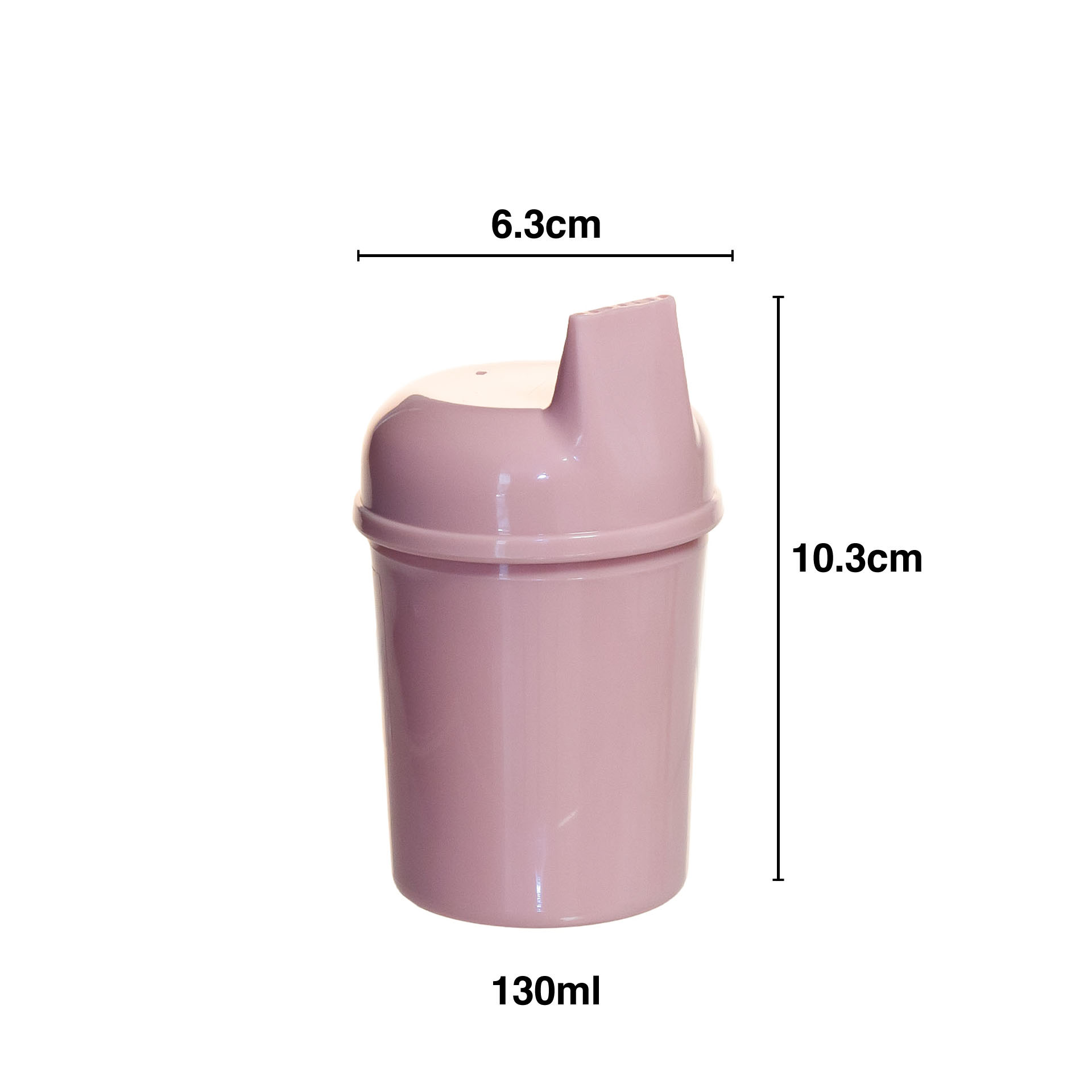 Copo Biberon Plástico 130ml 6.3X10.3cm