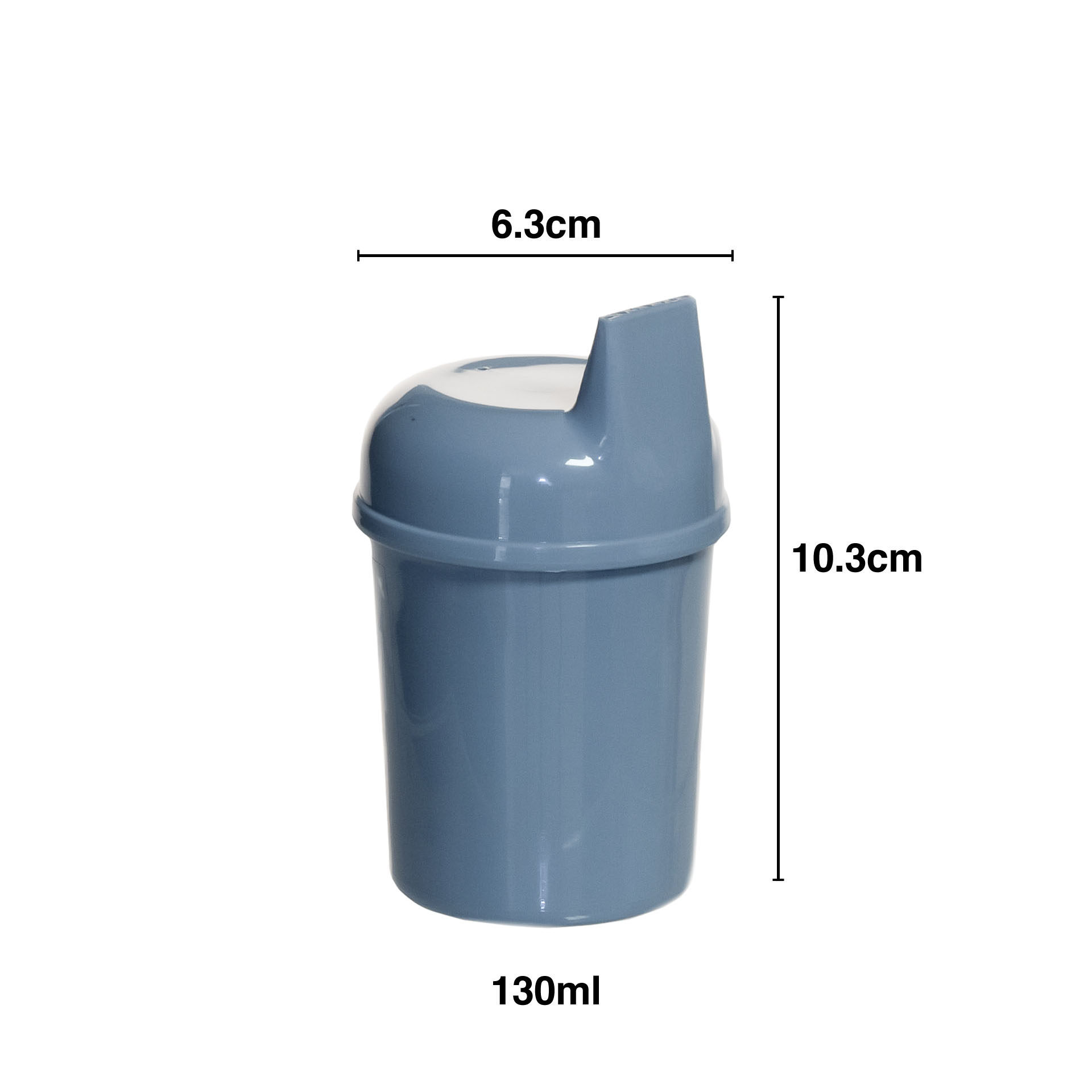 Copo Biberon Plástico 130ml 6.3X10.3cm