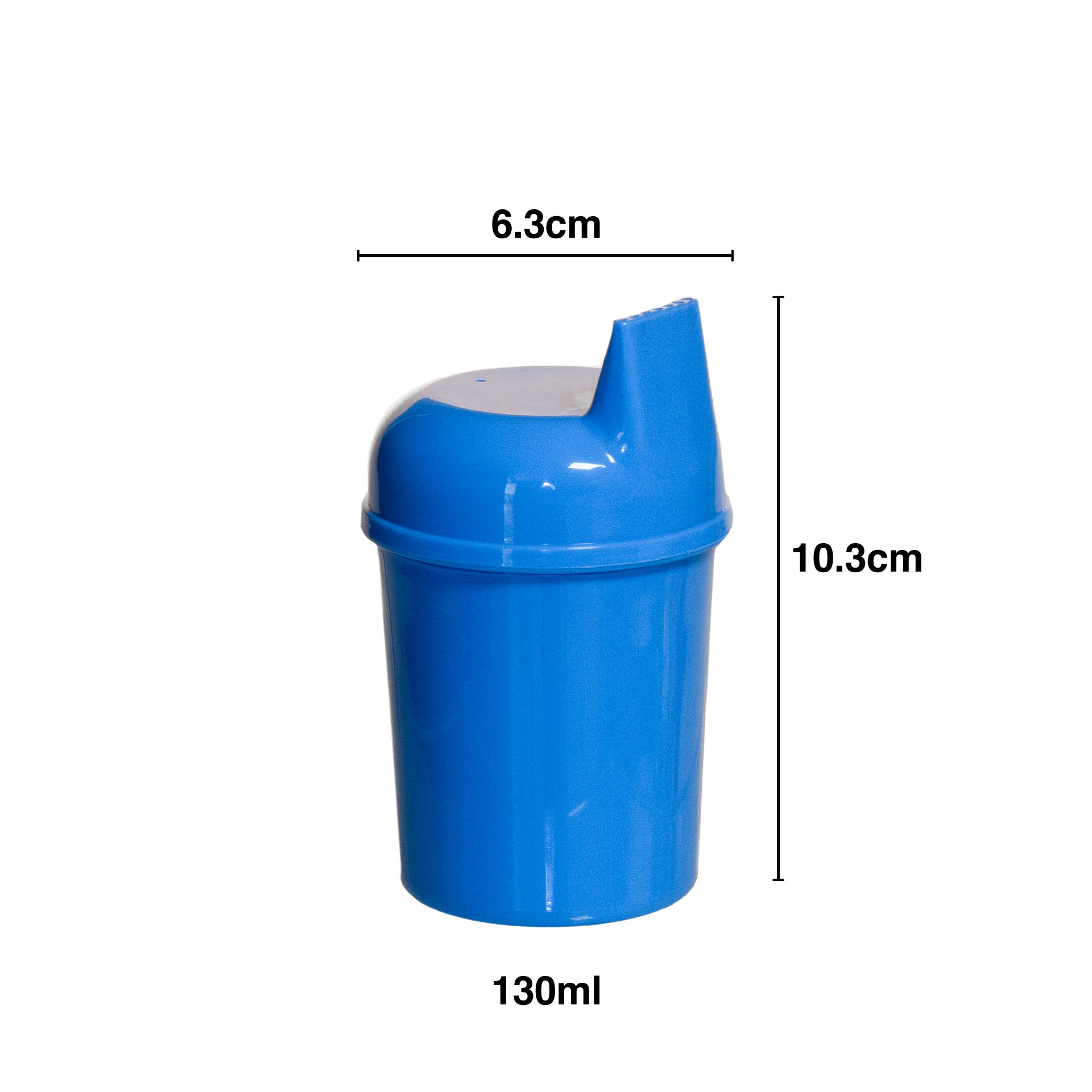 Copo Biberon Plástico 130ml 6.3X10.3cm
