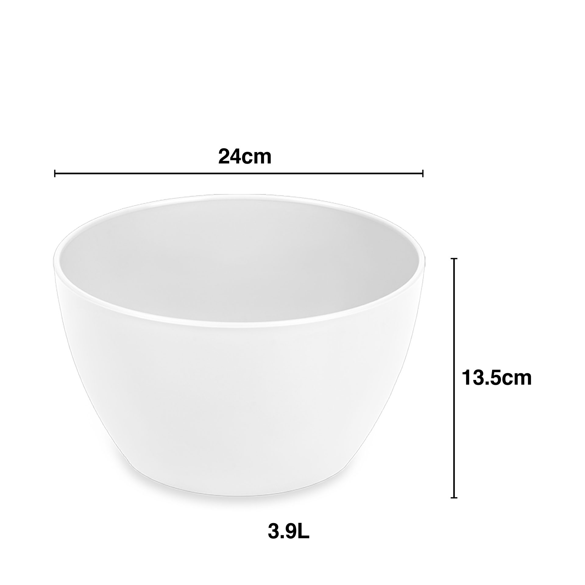 Tigelão Plástico 3900ml 24X13.5cm