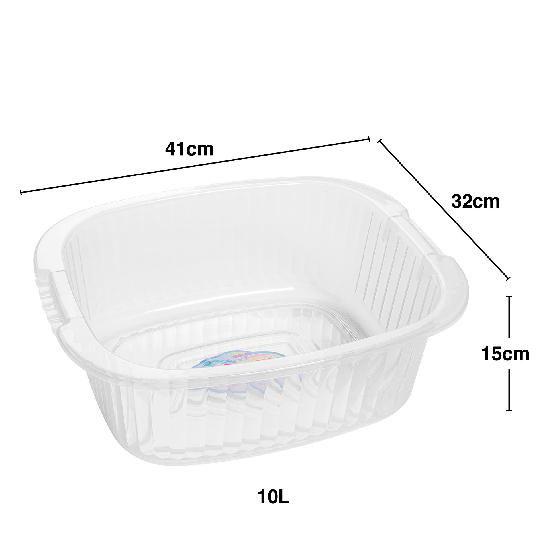 Bacia Plástica Retangular 10l 41X32X15cm