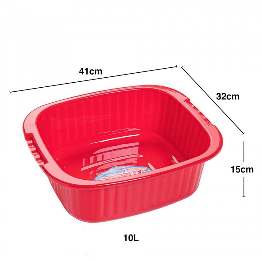 Bacia Plástica Retangular 10l 41X32X15cm Bacia Plástica Retangular 10l 41X32X15cm