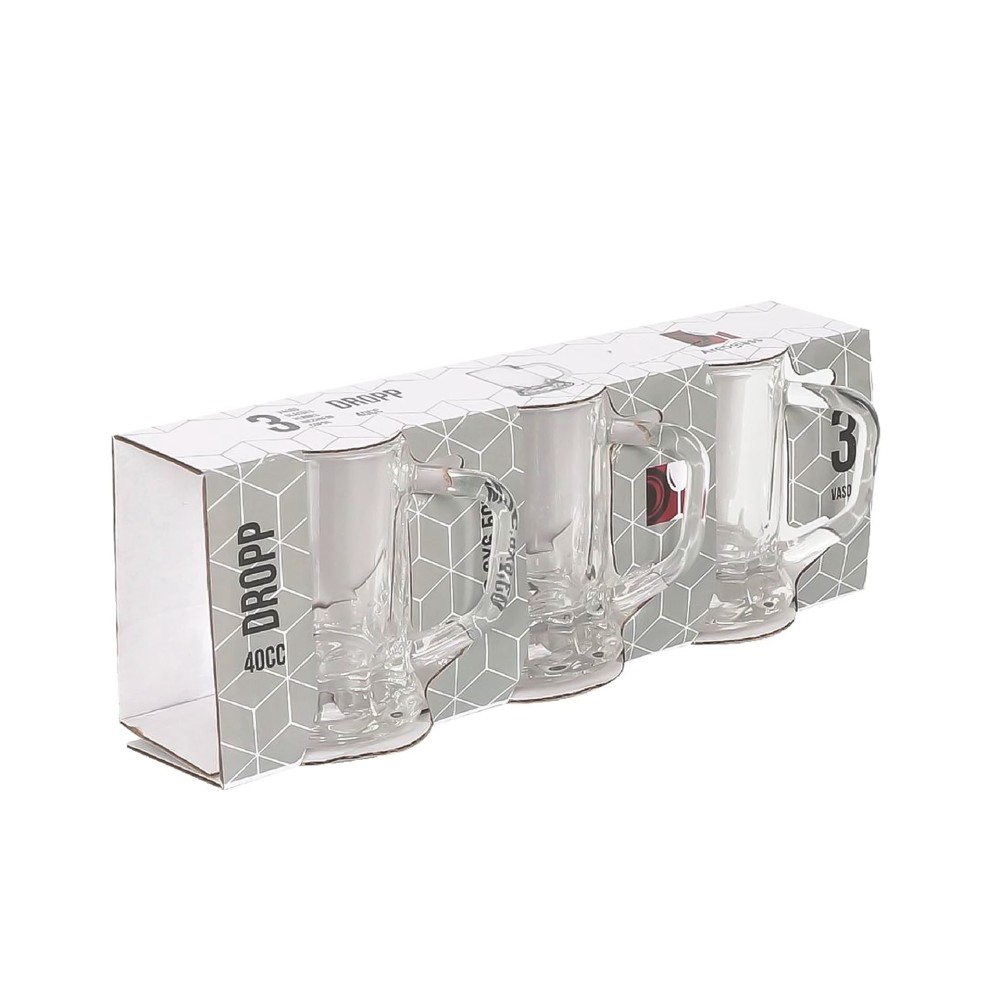 Copo Shot Dropp com Asa 40ml 4X6.5cm Pack 3
