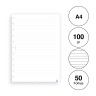 Recarga para Caderno Ingeniox A4 Pautado 50F 100gr Recarga para Caderno Ingeniox A4 Pautado 50F 100gr
