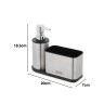Dispensador Sabo Inox com Porta Esfrego 20X7X18.5cm