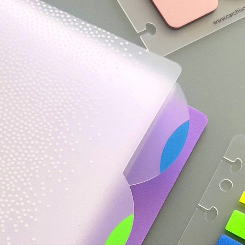 Separadores para Caderno Ingeniox Polipropileno A5 Neon 4 Divises