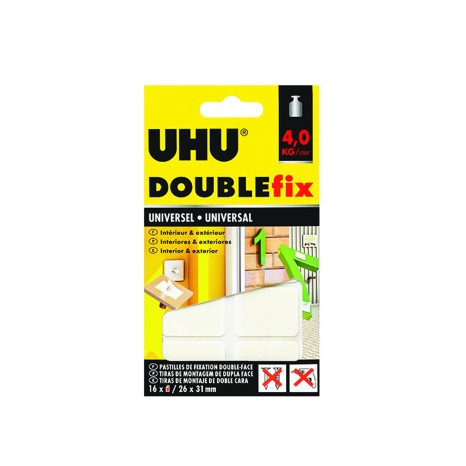 Tira Uhu Doublefix Dupla Face Universal 26X31mm Pack 16 - Image product