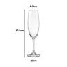 Copo com P Lara Flute 22cl Pack 6