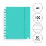Caderno Ingeniox Pautado A4 Pastel 80F 100gr