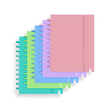 Caderno Ingeniox Pautado A4 Pastel 80F 100gr