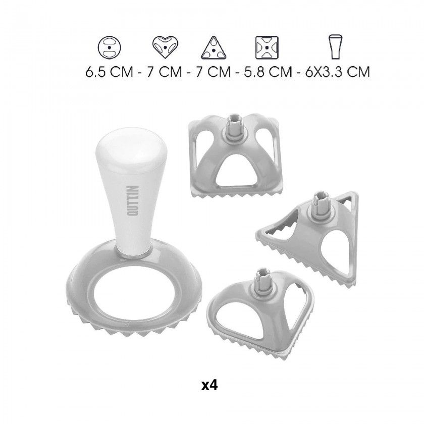 Corta Massa Ravioli 4 Formas 31X11X6.5cm Corta Massa Ravioli 4 Formas 31X11X6.5cm
