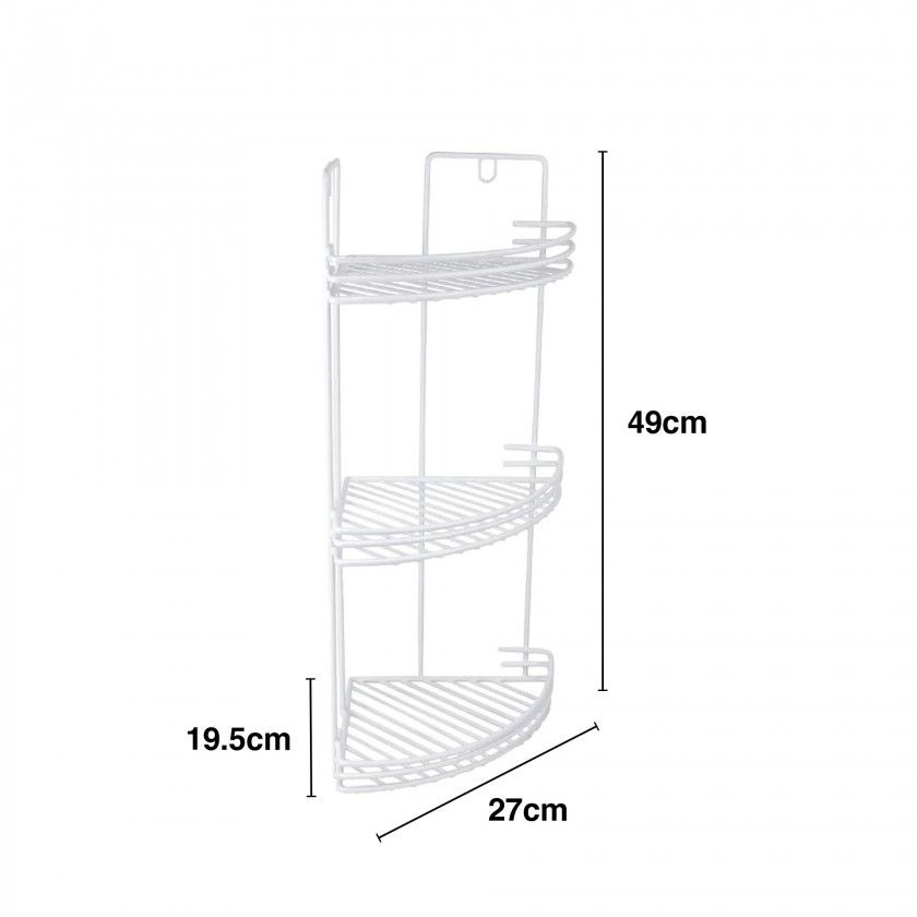 Estante Organizadora Canto 3 Prateleiras 49X19.5X27cm