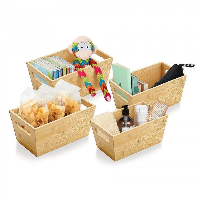 Cesto Arrumação Bambu 25X15X12cm Cesto Arrumação Bambu 25X15X12cm