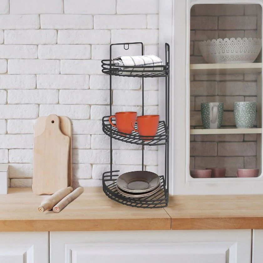 Estante Organizadora Canto 3 Prateleiras 49X19.5X27cm Estante Organizadora Canto 3 Prateleiras 49X19.5X27cm