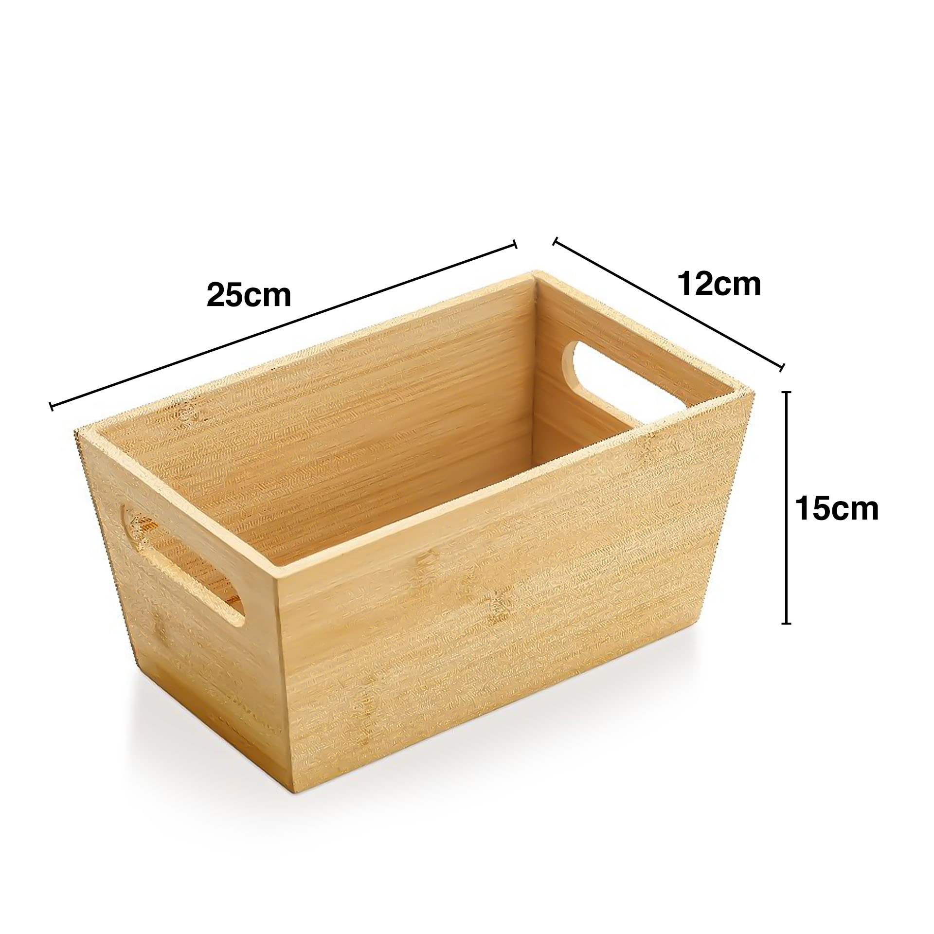 Cesto Arrumação Bambu 25X15X12cm