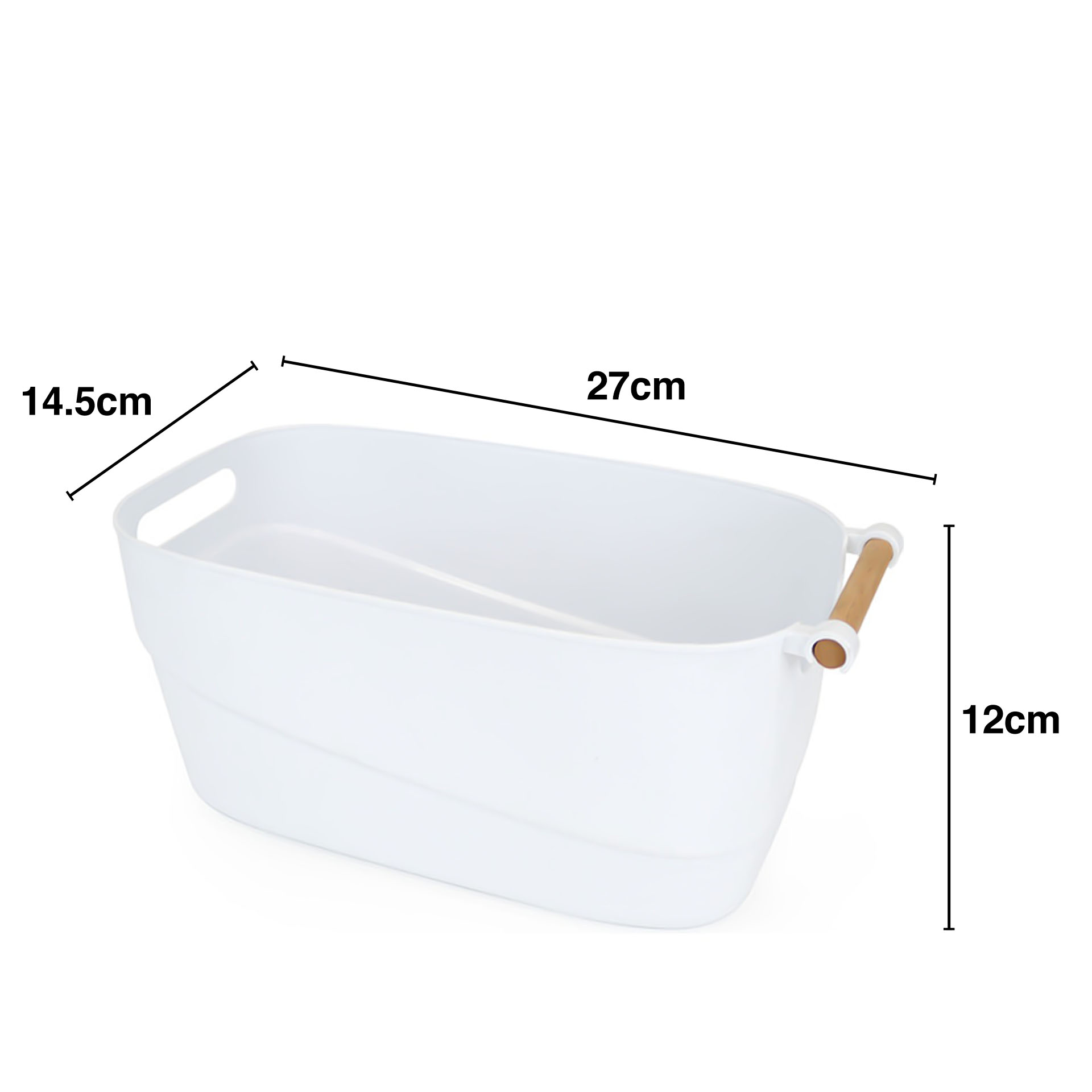 Cesto Multiusos Asa Madeira