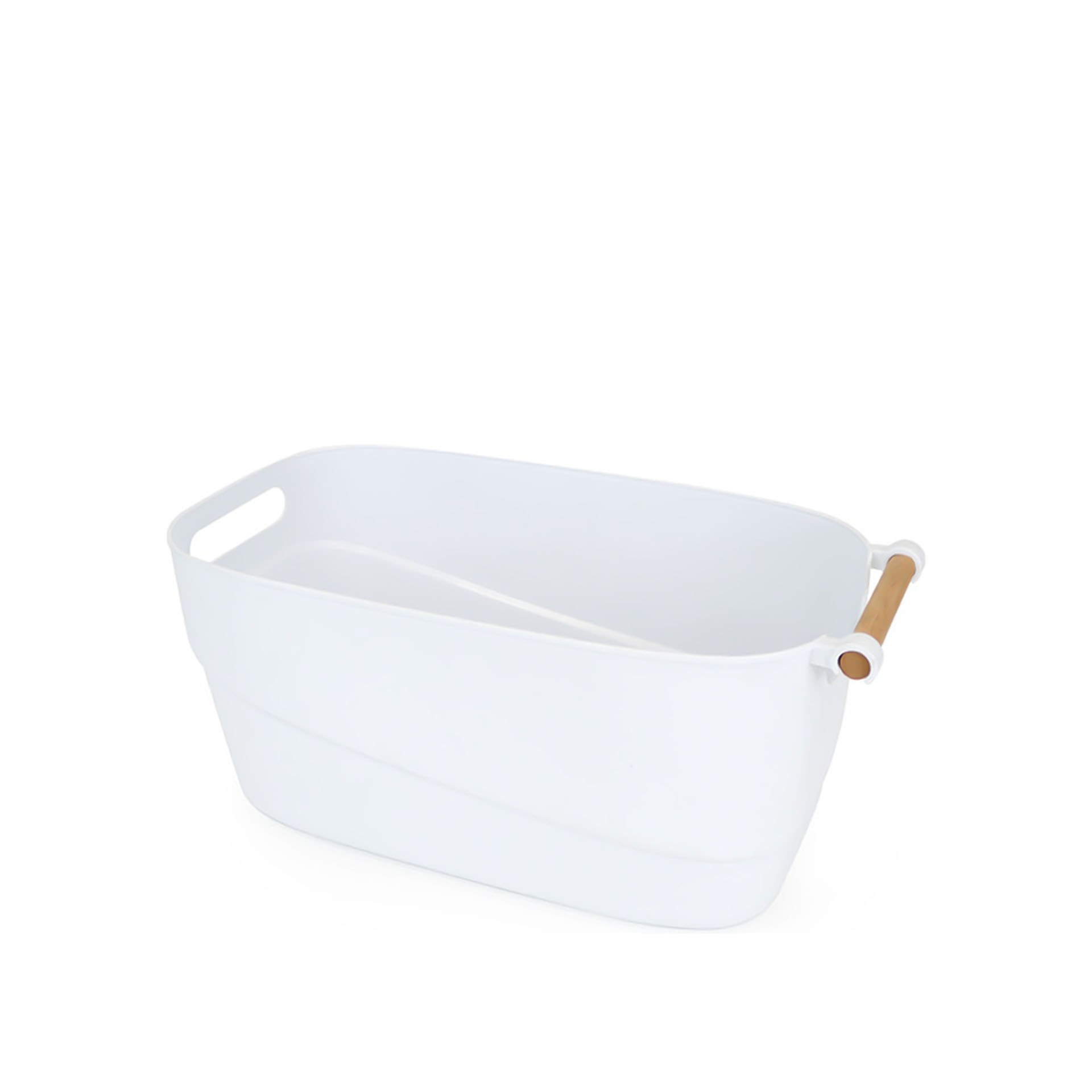 Cesto Multiusos Asa Madeira