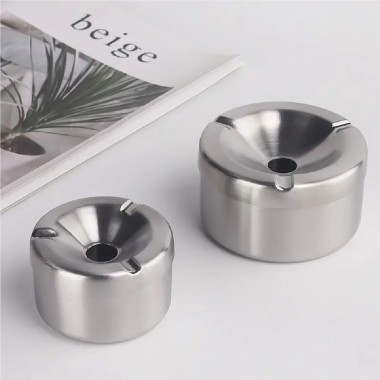 Cinzeiro Água Inox Redondo 10X5.5cm