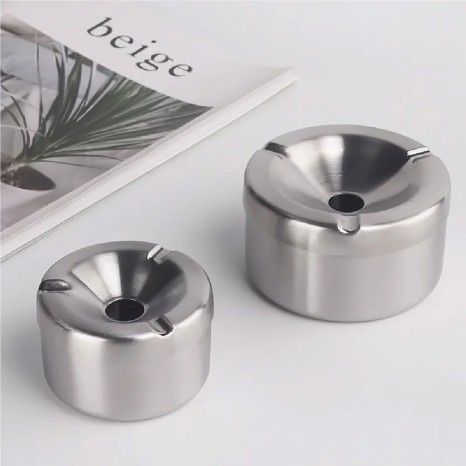 Cinzeiro Água Inox Redondo 10X5.5cm - Image product