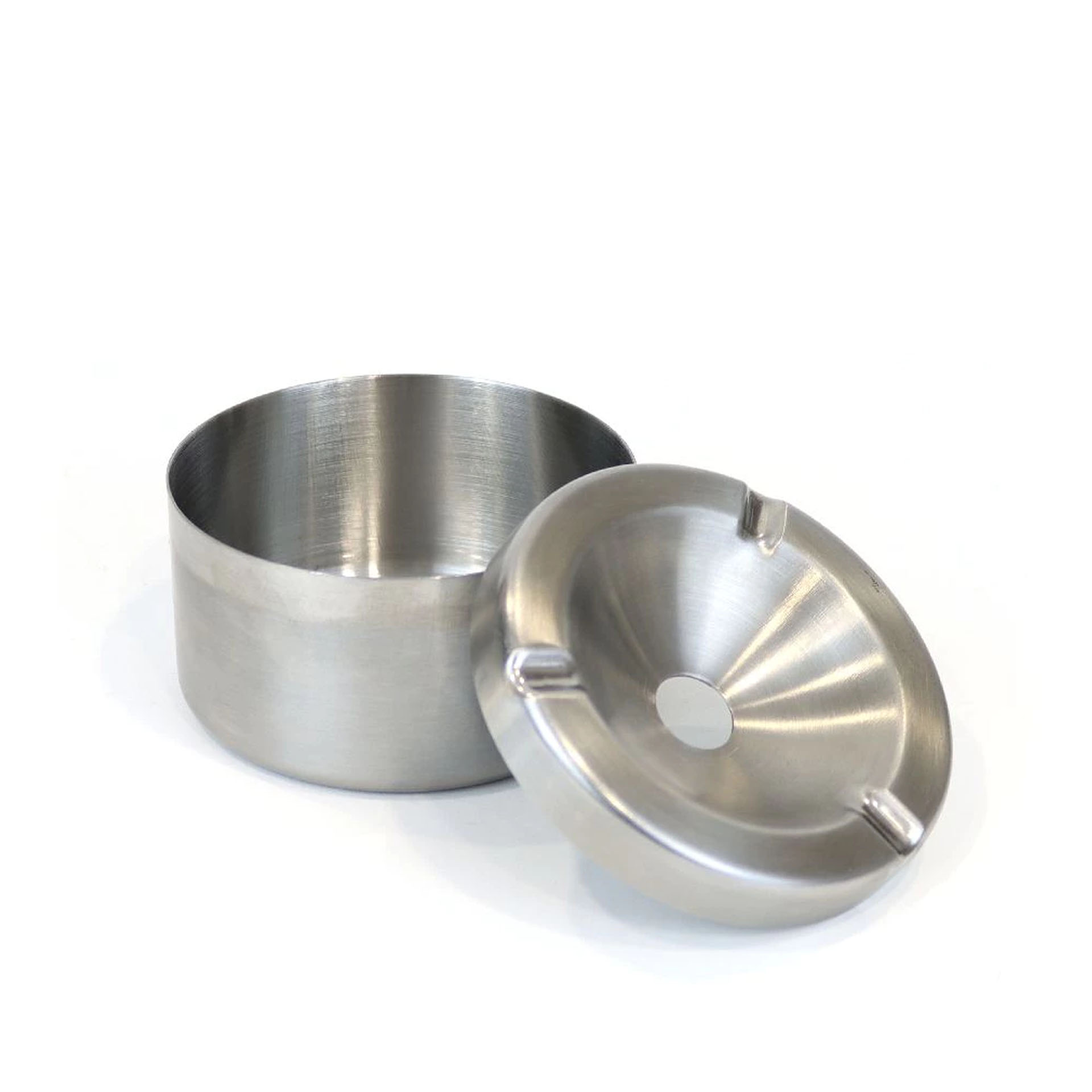 Cinzeiro Água Inox Redondo 10X5.5cm