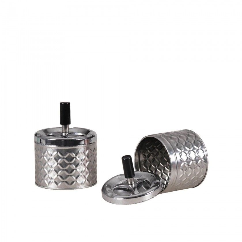 Cinzeiro Push Diamond Redondo 9.2X12cm Cinzeiro Push Diamond Redondo 9.2X12cm