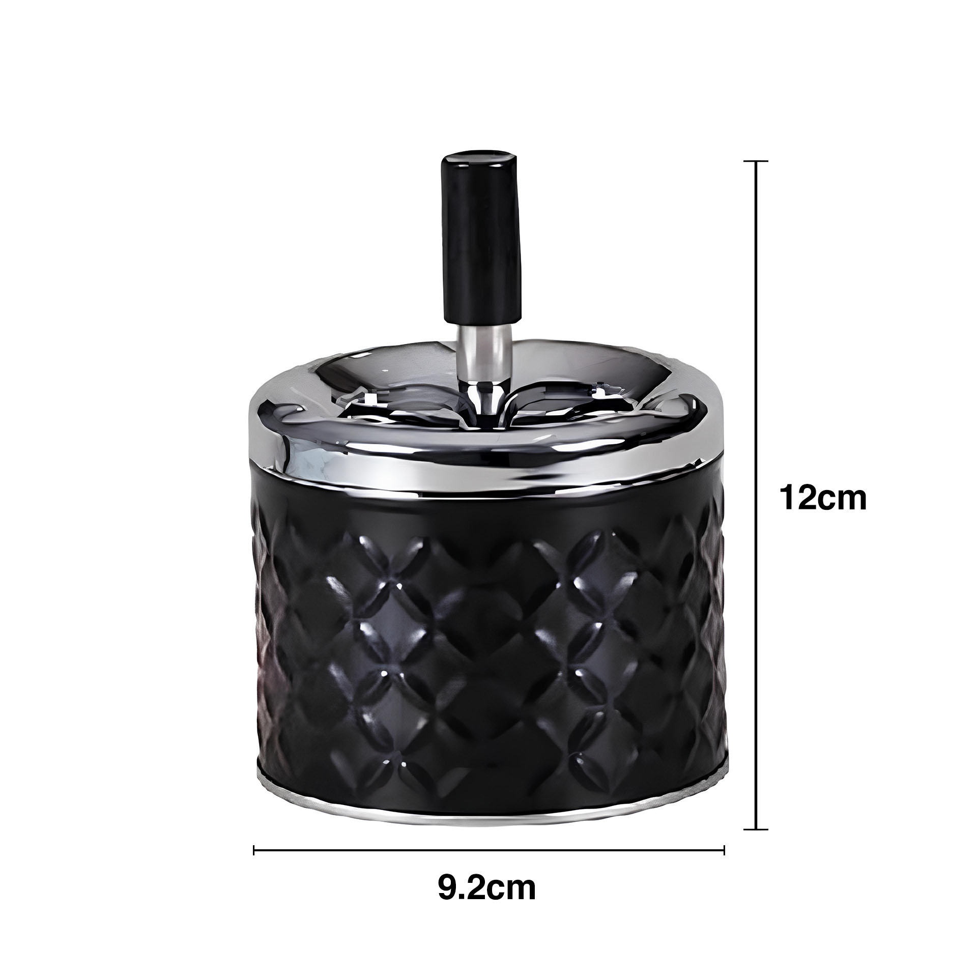 Cinzeiro Push Diamond Redondo 9.2X12cm