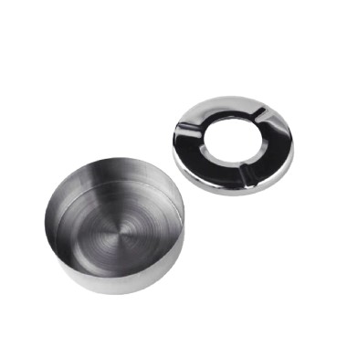 Cinzeiro Inox Redondo Cinzento 11X3cm