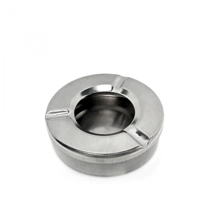 Cinzeiro Inox Redondo Cinzento 11X3cm Cinzeiro Inox Redondo Cinzento 11X3cm