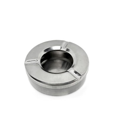 Cinzeiro Inox Redondo Cinzento 11X3cm