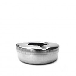 Cinzeiro Inox Redondo Cinzento 11X3cm
