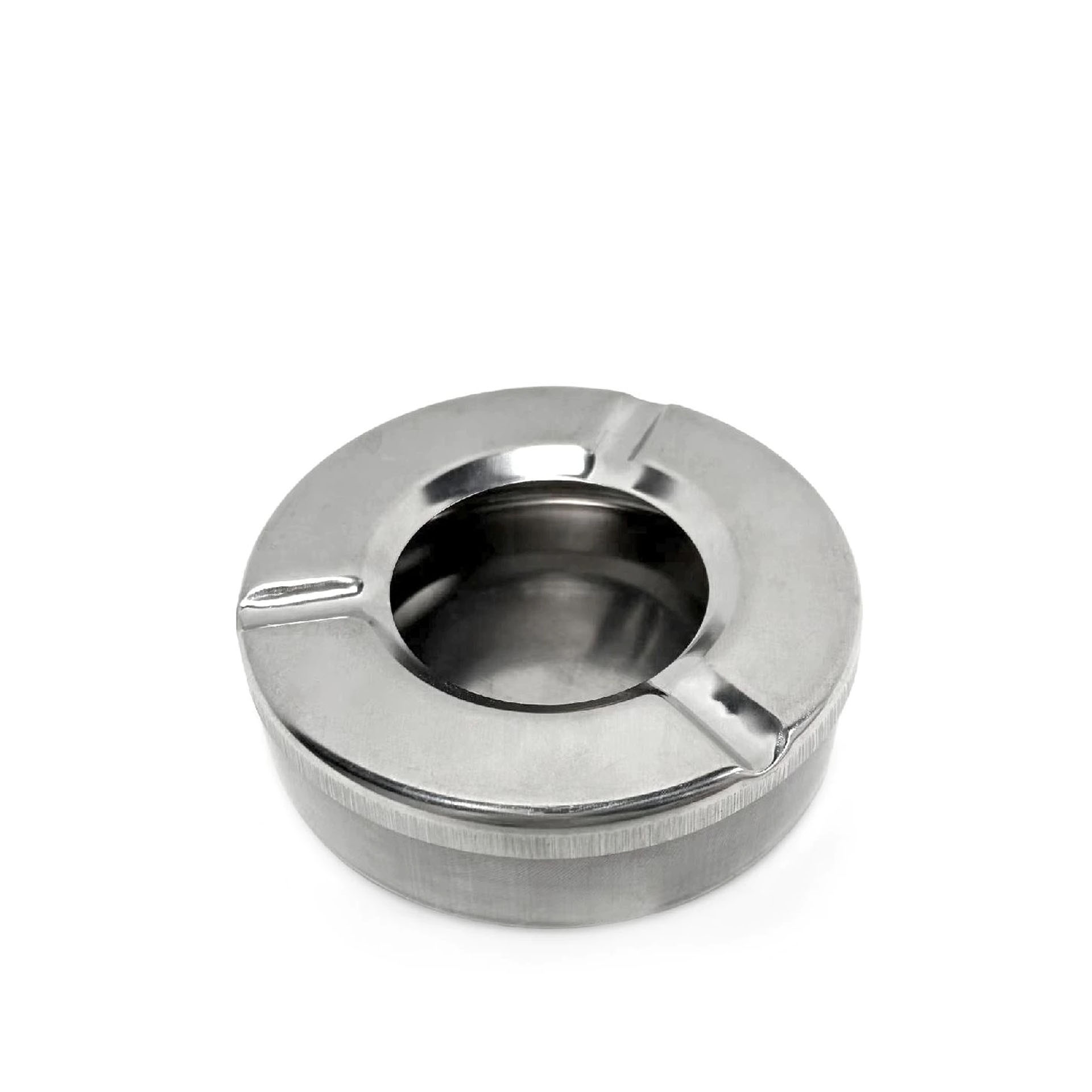 Cinzeiro Inox Redondo Cinzento 11X3cm