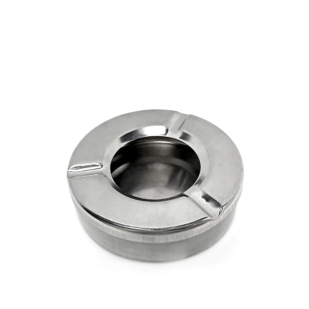 Cinzeiro Inox Redondo Cinzento 11X3cm