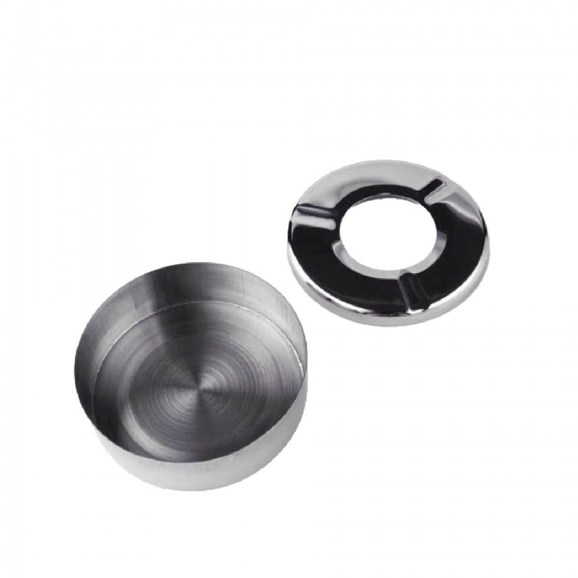 Cinzeiro Inox Redondo Cinzento 11X3cm Cinzeiro Inox Redondo Cinzento 11X3cm