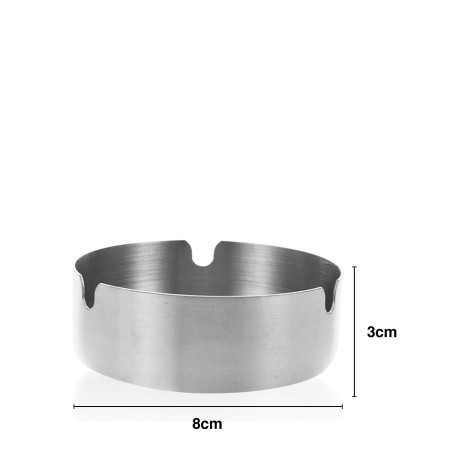 Cinzeiro Inox Redondo Cinzento - Image product