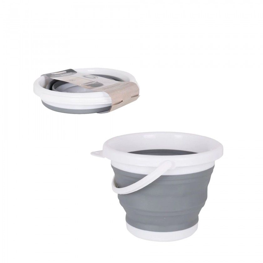 Balde Multiusos Dobrável com Asa 5000ml Balde Multiusos Dobrável com Asa 5000ml