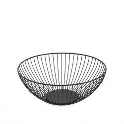 Fruteira Metal Redondo Preta 24.5X10cm