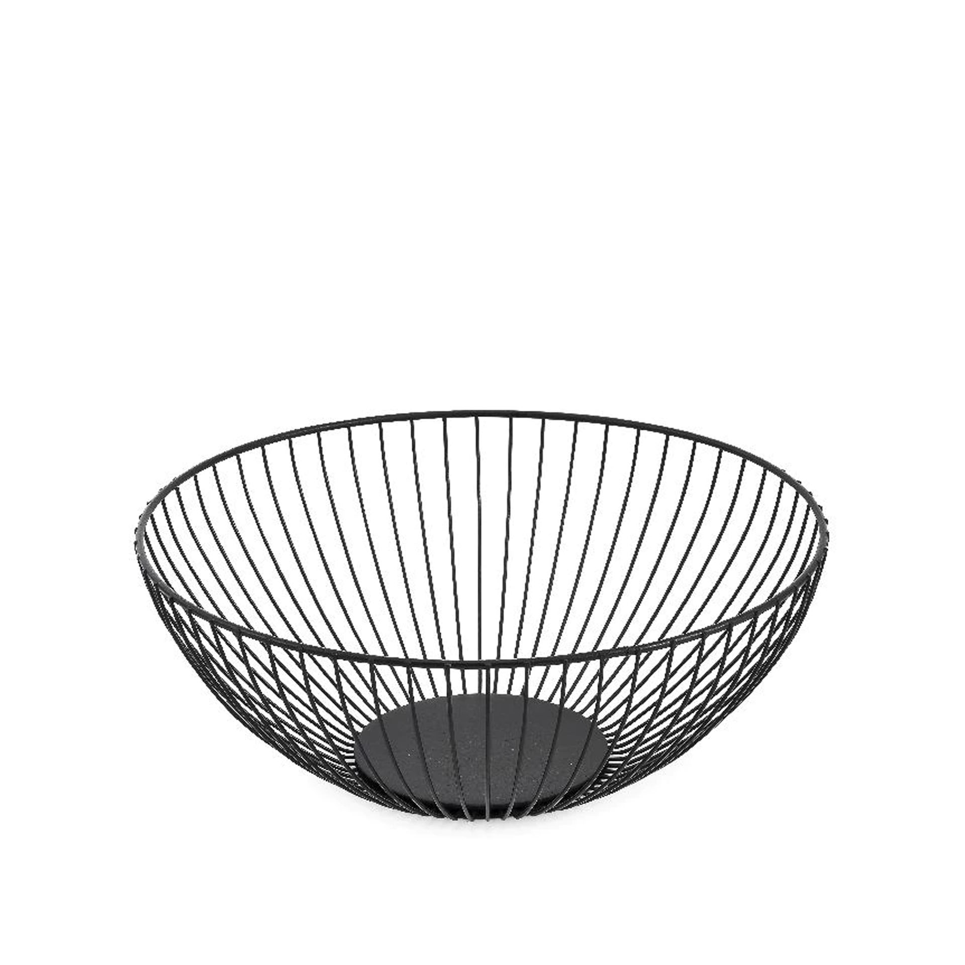 Fruteira Metal Redondo Preta 24.5X10cm