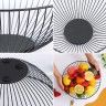 Fruteira Metal Redondo Preta 24.5X10cm