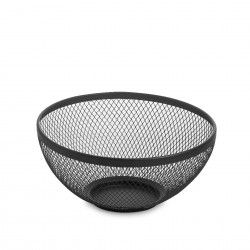 Fruteira Metal Redondo Preta 26X12.5cm