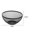 Fruteira Metal Redondo Preta 26X12.5cm