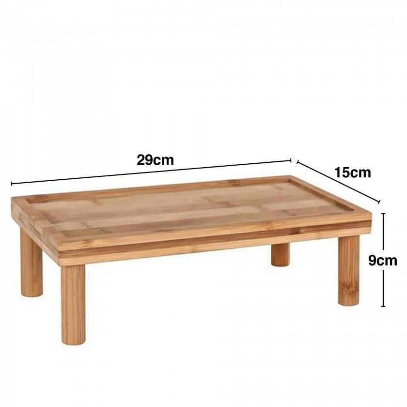 Suporte Tbua Bambu com Ps 29X15X9cm