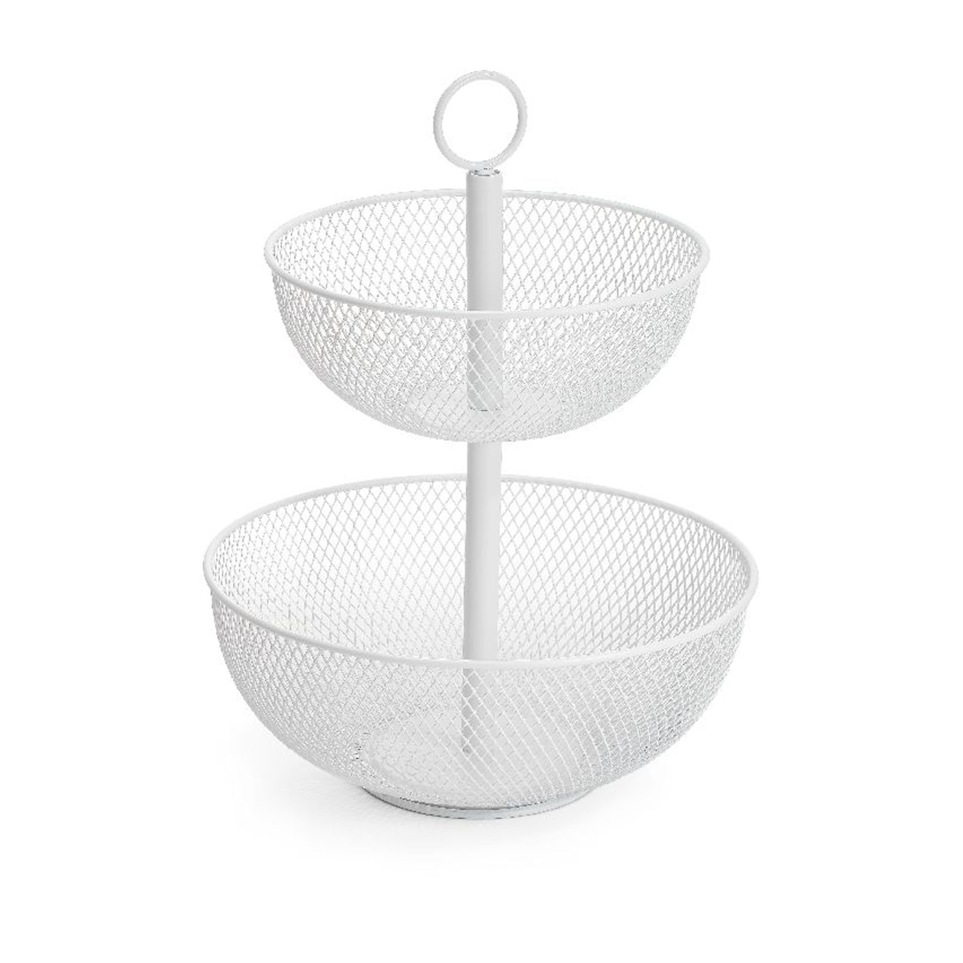 Fruteira Metal 2 Andares Cor Mate 31X31X41cm