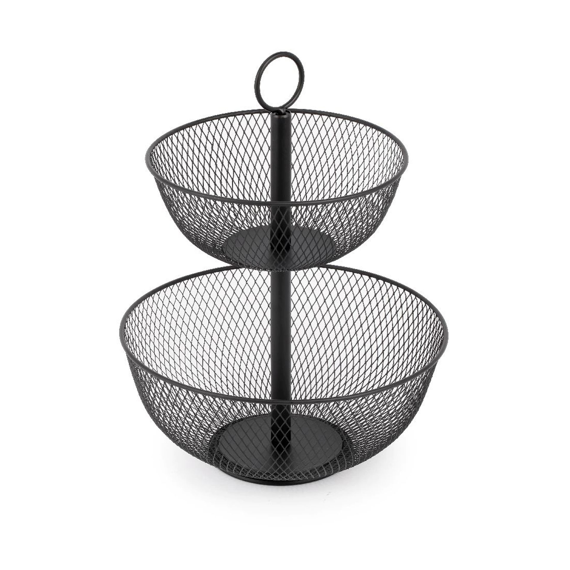 Fruteira Metal 2 Andares Cor Mate 31X31X41cm
