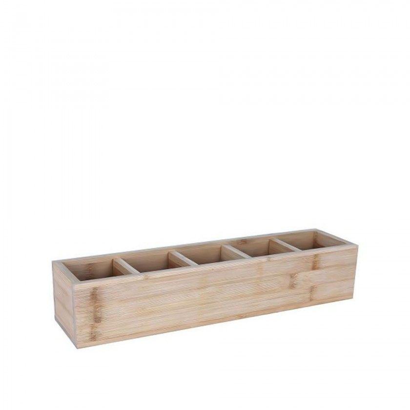 Organizador Bambu com Divises 39X10X8cm