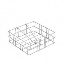 Porta Guardanapos Metal Cinzento 18X6.5cm