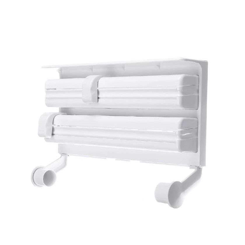 Dispensador Plstico Triplo Rolos Cozinha 37X8.5X25cm