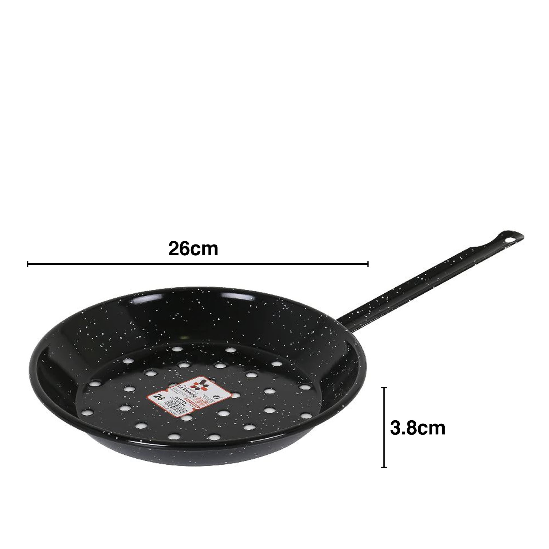 Frigideira Esmalte Perfurada Para Castanhas