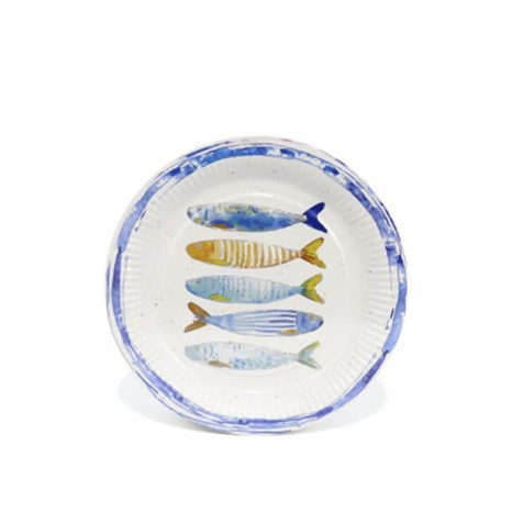 Prato Cart�o Peixe Redondo 23cm Pack 8 - Image product