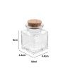 Frasco Vidro Tampa Cortiça Quadrado 50ml 4.4X4.4X6cm Frasco Vidro Tampa Cortiça Quadrado 50ml 4.4X4.4X6cm