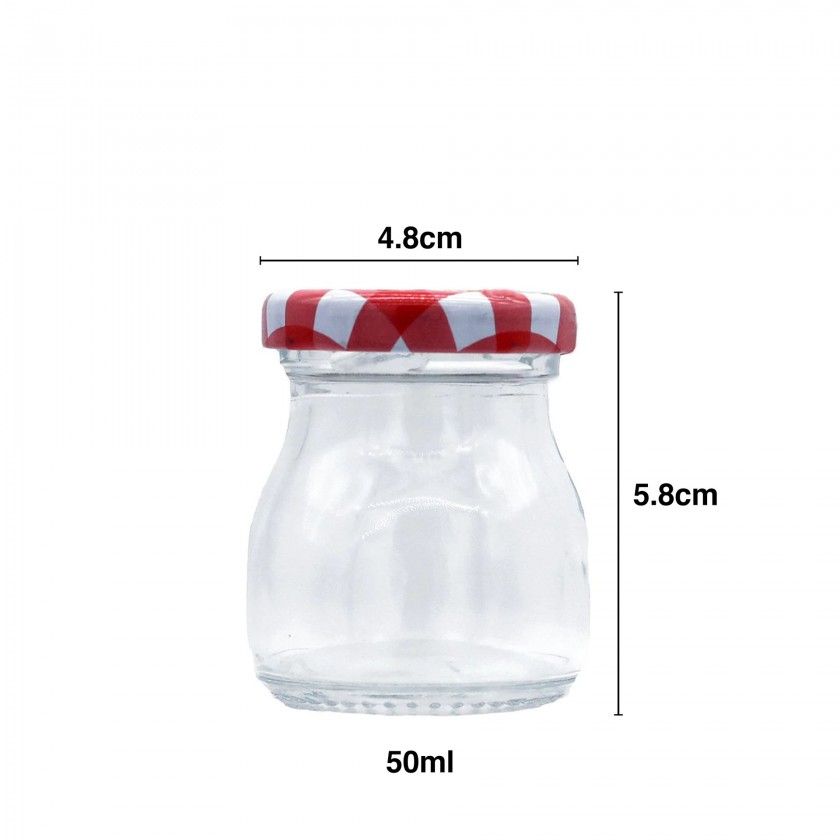 Frasco Vidro Multiusos Tampa Xadrez Redondo 50ml 4.8X5.8cm Frasco Vidro Multiusos Tampa Xadrez Redondo 50ml 4.8X5.8cm